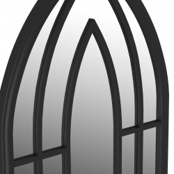 Lustro do wnętrz, czarne, 70x30 cm, żelazne