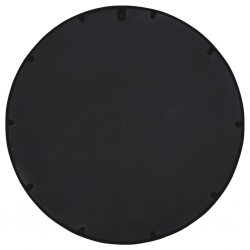 Lustro do wnętrz, czarne, 40x4 cm, okrągłe, żelazne