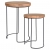Home&Styling Zestaw 2 stolików bocznych, drewno tekowe