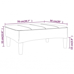 vida 2-osobowa kanapa ze stołkiem i 2 poduszkami, brązowa, tkanina