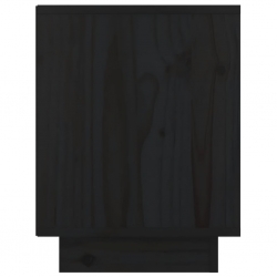 Szafki nocne, 2 szt., czarne, 40x30x40 cm, lite drewno sosnowe