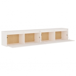 Szafki ścienne, 2 szt., białe, 100x30x35 cm, drewno sosnowe