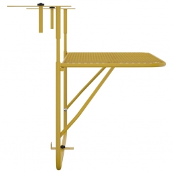Stolik balkonowy, złoty, 60x40 cm, stalowy