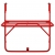 Stolik balkonowy, czerwony, 60x40 cm, stalowy