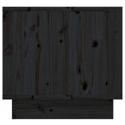 Szafka nocna, czarna, 35x34x32 cm, lite drewno sosnowe