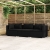 3-osobowa sofa z poduszkami, czarna, polirattan