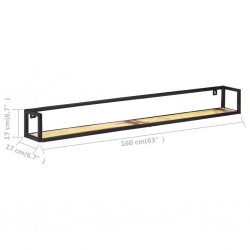 Półki ścienne, 2 szt., 160 cm, lite drewno z odzysku
