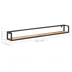 Półki ścienne, 2 szt., 160 cm, lite drewno akacjowe