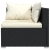 2-osobowa sofa z poduszkami, czarna, polirattan