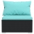 3-osobowa sofa ogrodowa z poduszkami, czarna, polirattan