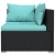 3-osobowa sofa ogrodowa z poduszkami, czarna, polirattan