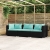3-osobowa sofa ogrodowa z poduszkami, czarna, polirattan