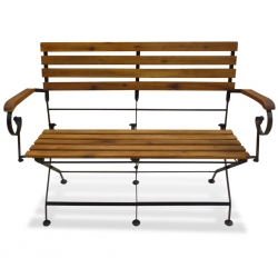 Składana ławka ogrodowa, 112 cm, lite drewno akacjowe