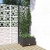 Donica ogrodowa z kratką, czarna, 40x40x121,5 cm, PP
