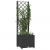 Donica ogrodowa z kratką, czarna, 40x40x136 cm, PP