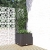 Donica ogrodowa z kratką, czarna, 40x40x136 cm, PP