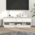 Szafka pod TV, biała, 110,5x34x40 cm, lite drewno sosnowe