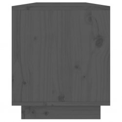Szafka pod TV, szara, 110,5x34x40 cm, lite drewno sosnowe