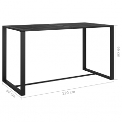 6-cz. zestaw wypoczynkowy z poduszkami, aluminium, antracyt