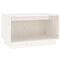 Szafka pod telewizor, biała, 60x35x35 cm, lite drewno sosnowe