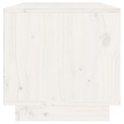 Szafka pod telewizor, biała, 60x35x35 cm, lite drewno sosnowe