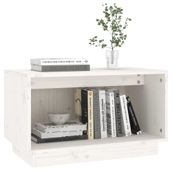 Szafka pod telewizor, biała, 60x35x35 cm, lite drewno sosnowe