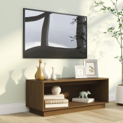 Szafka pod telewizor, miodowy brąz, 90x35x35 cm, drewno sosnowe