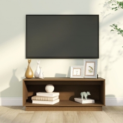 Szafka pod telewizor, miodowy brąz, 90x35x35 cm, drewno sosnowe