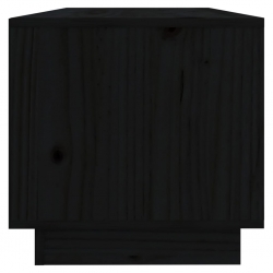 Szafka pod telewizor, czarna, 90x35x35 cm, lite drewno sosnowe