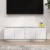 Szafka pod telewizor, biała, 110x34x40 cm, lite drewno sosnowe