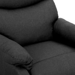 Rozkładany fotel ułatwiający wstawanie, ciemnoszary, tkanina