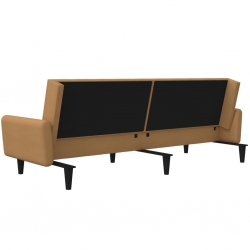 2- osobowa sofa rozkładana, kolor taupe, obita mikrofibrą