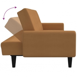 2- osobowa sofa rozkładana, kolor taupe, obita mikrofibrą
