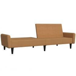 2- osobowa sofa rozkładana, kolor taupe, obita mikrofibrą