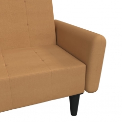 2- osobowa sofa rozkładana, kolor taupe, obita mikrofibrą