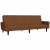2- osobowa sofa rozkładana, brązowa, obita mikrofibrą