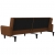 2- osobowa sofa rozkładana, brązowa, obita mikrofibrą
