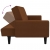 2- osobowa sofa rozkładana, brązowa, obita mikrofibrą
