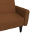2- osobowa sofa rozkładana, brązowa, obita mikrofibrą