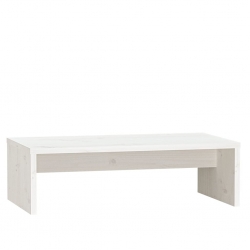 Podstawka na monitor, biała, 50x27x15 cm, lite drewno sosnowe