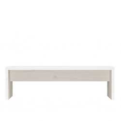Podstawka na monitor, biała, 50x27x15 cm, lite drewno sosnowe