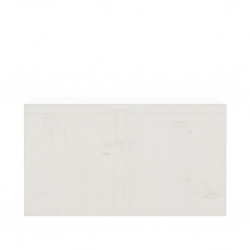 Podstawka na monitor, biała, 50x27x15 cm, lite drewno sosnowe