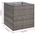 Donica ogrodowa, szara, 80x80x80 cm, rattan PE