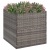 Donica ogrodowa, szara, 80x80x80 cm, rattan PE