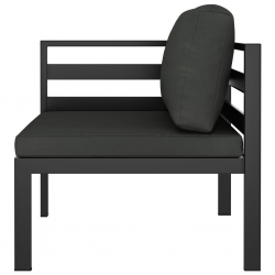 7-cz. zestaw mebli ogrodowych, poduszki, aluminium, antracyt