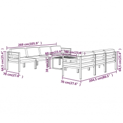 8-cz. zestaw mebli ogrodowych, poduszki, aluminium, antracyt