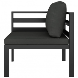 7-cz. zestaw mebli ogrodowych, poduszki, aluminium, antracyt