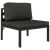 2-os. sofa ogrodowa z poduszkami, aluminium, antracytowa