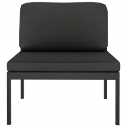 4-os. sofa ogrodowa z poduszkami, aluminium, antracytowa
