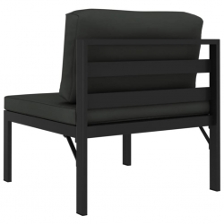 4-os. sofa ogrodowa z poduszkami, aluminium, antracytowa